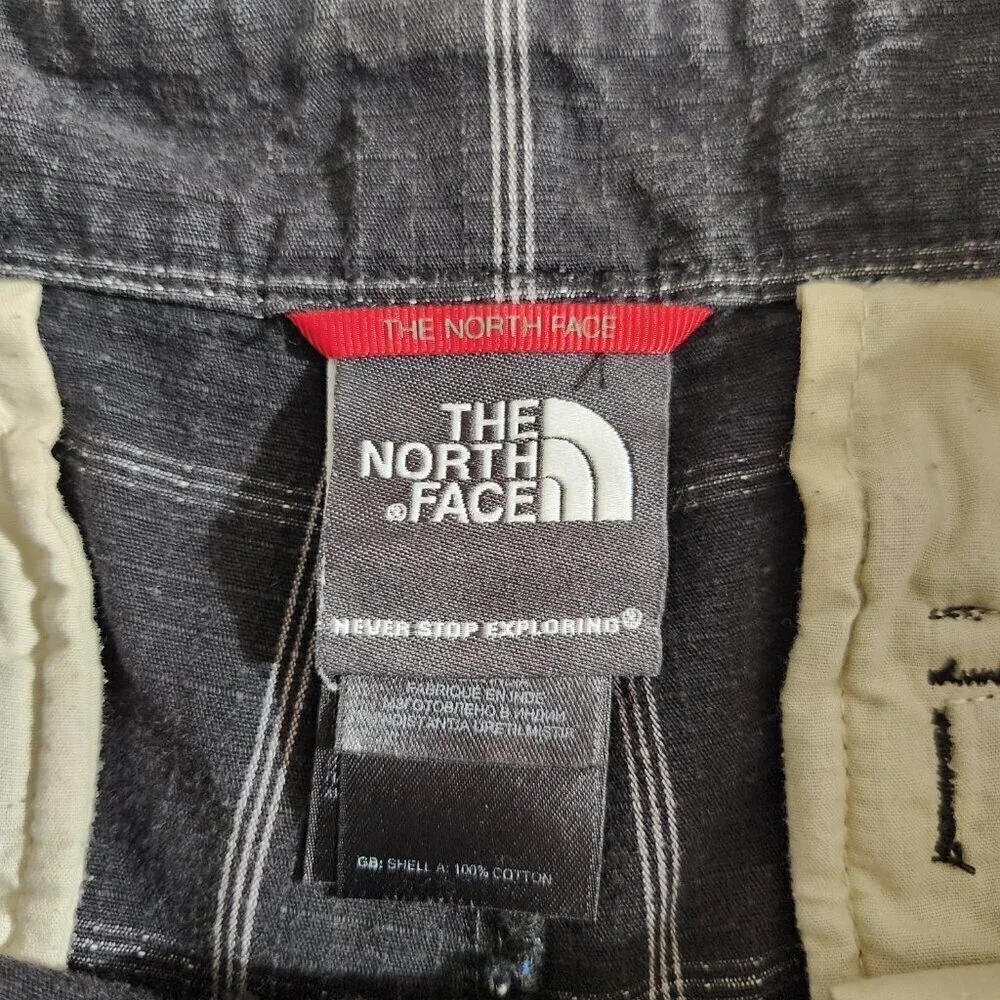 North Face Rainier Surplus Shorts Men's 36 Black Cotton Twill Cargo Slash Pocket